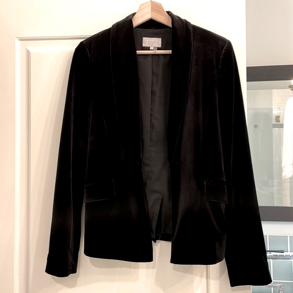 1. State Black Velvet Blazer